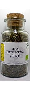 Estragon gerebelt Bio im Korkenglas